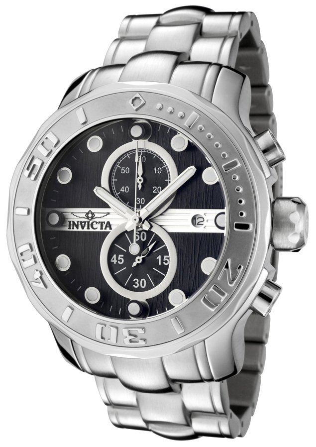 Invicta Pro Diver Herrklocka 0878 Svart/Stål Ø50 mm - Invicta