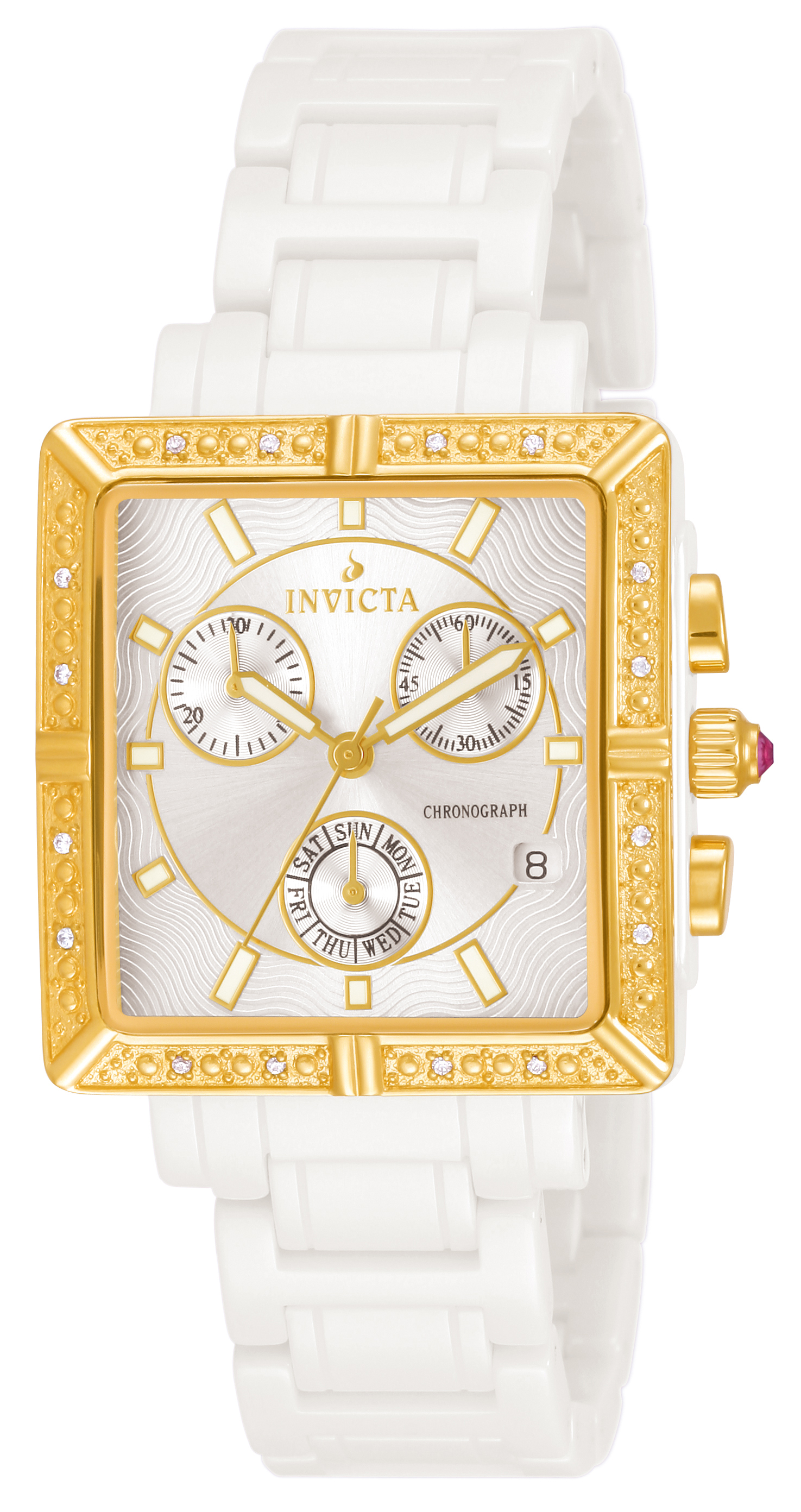 Invicta Ceramic Damklocka 10214 Silverfärgad/Keramik - Invicta