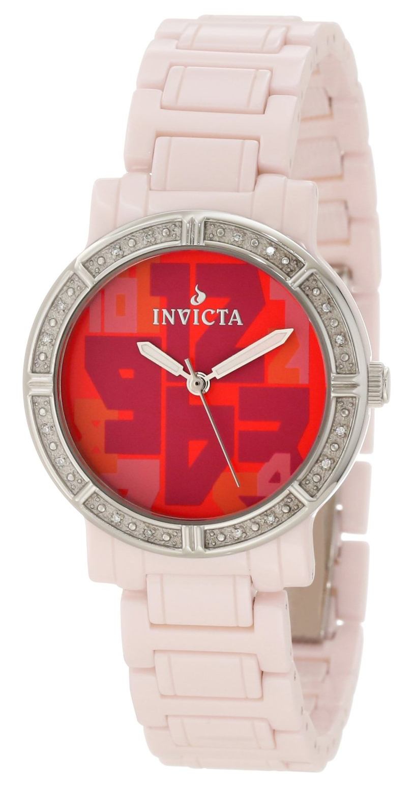 Invicta Ceramic Damklocka 10276 Röd/Keramik Ø33 mm - Invicta