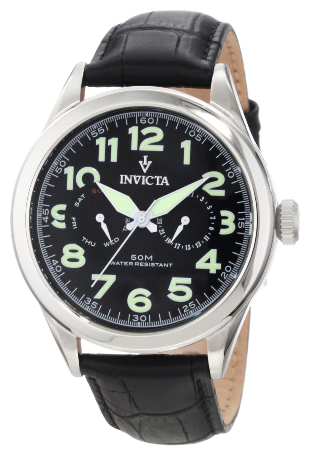 Invicta Herrklocka 11741 Vintage Svart/Läder Ø45 mm - Invicta