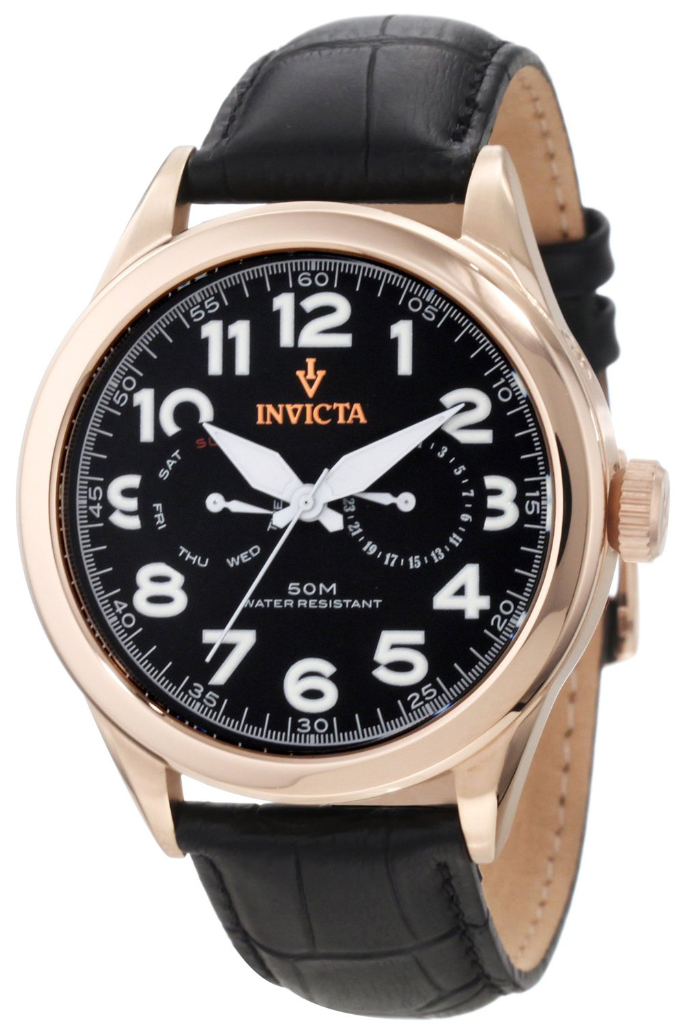 Invicta Herrklocka 11742 Vintage Svart/Läder Ø45 mm - Invicta