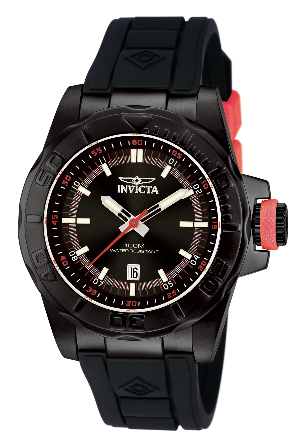 Invicta Pro Diver Herrklocka 12164 Svart/Gummi Ø43 mm - Invicta