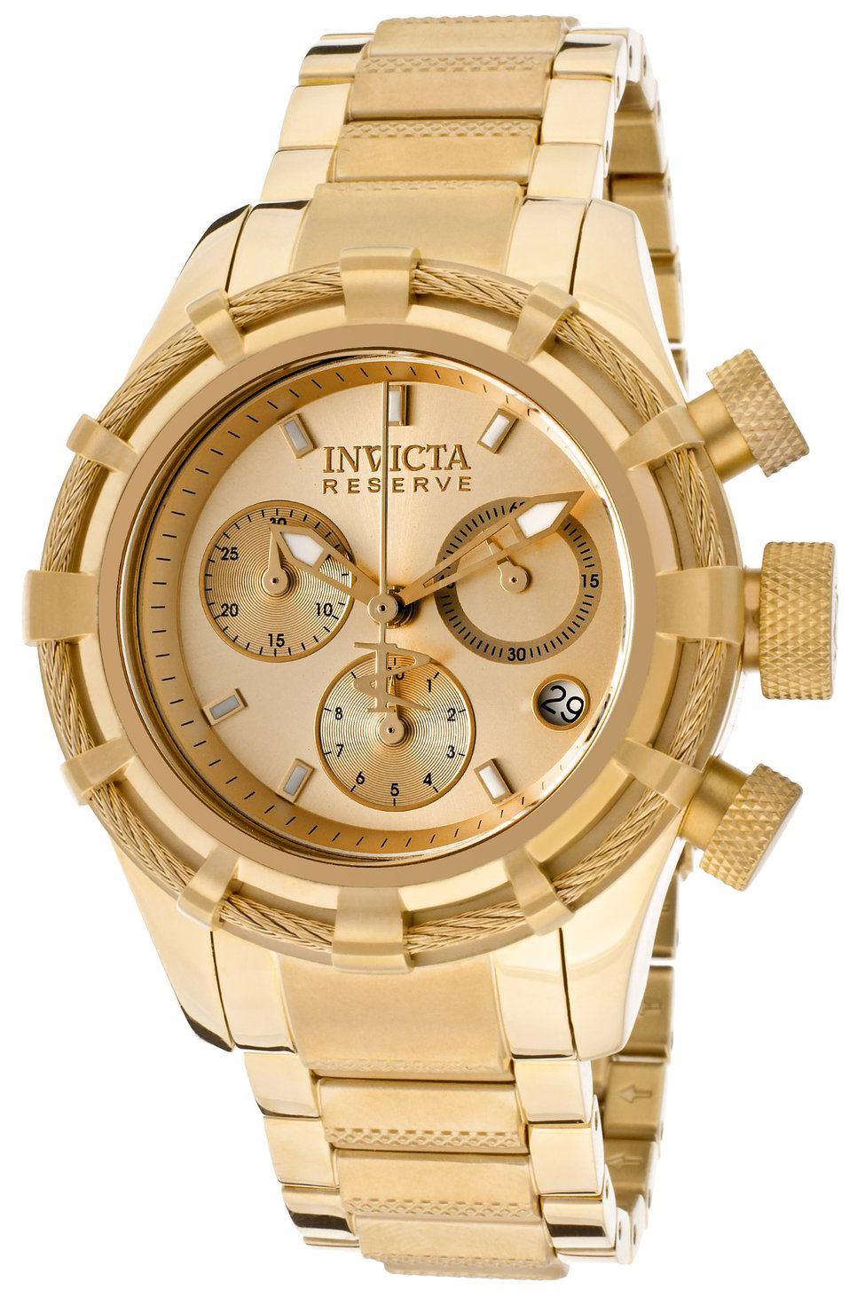Invicta Damklocka 12461 Bolt Guld/Gulguldtonat stål Ø40 mm