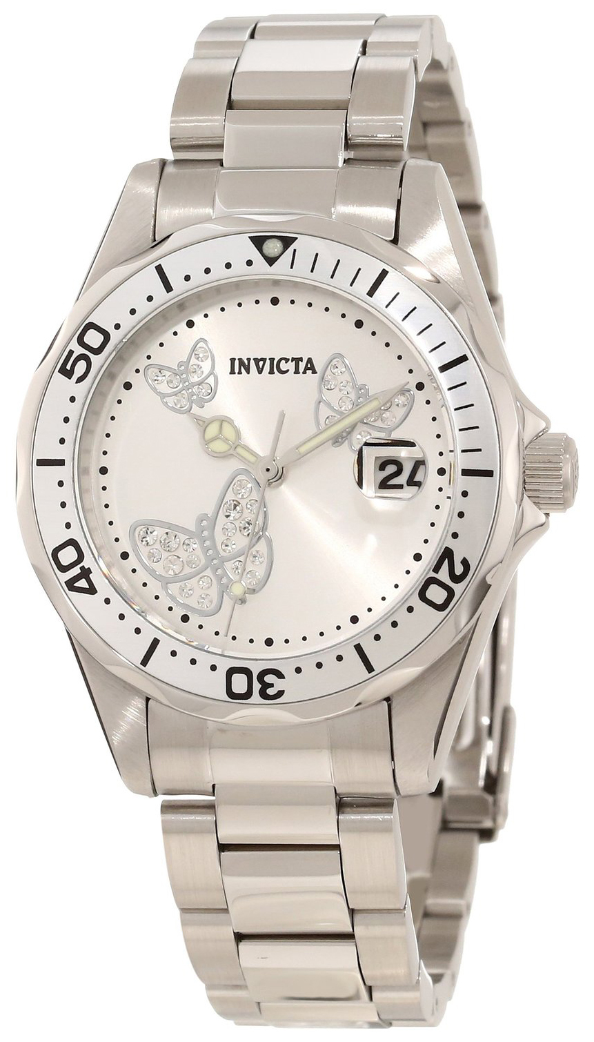 Invicta Damklocka 12503 Pro Diver Silverf&auml;rgad/St&aring;l &Oslash;38 mm