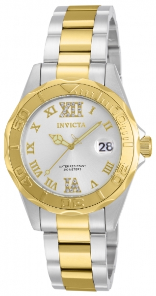 Invicta Pro Diver Damklocka 12852 Silverfärgad/Gulguldtonat stål Ø38 mm - Invicta