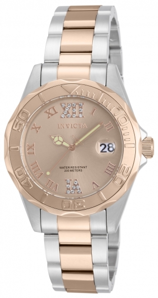 Invicta Pro Diver Damklocka 12853 Roséguldstonad/Roséguldstonat stål - Invicta