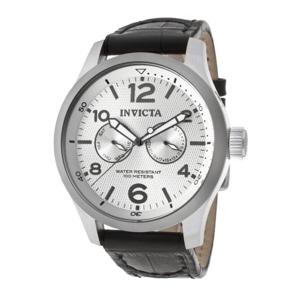 Invicta Herrklocka 13009 I-Force Silverfärgad/Läder Ø48 mm