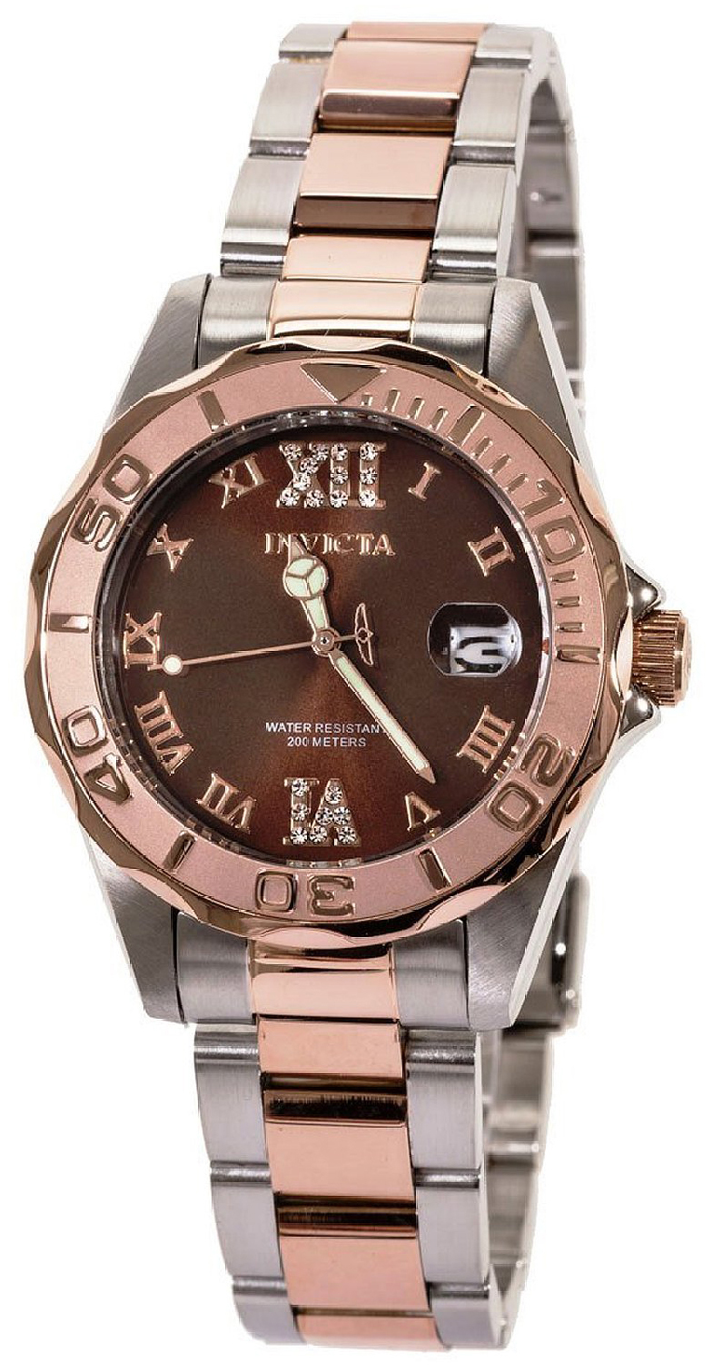 Invicta Pro Diver Damklocka 13025 Brun/Roséguldstonat stål Ø38 mm - Invicta