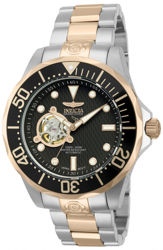 Invicta Pro Diver Herrklocka 13708 Svart/Roséguldstonat stål Ø47 mm - Invicta