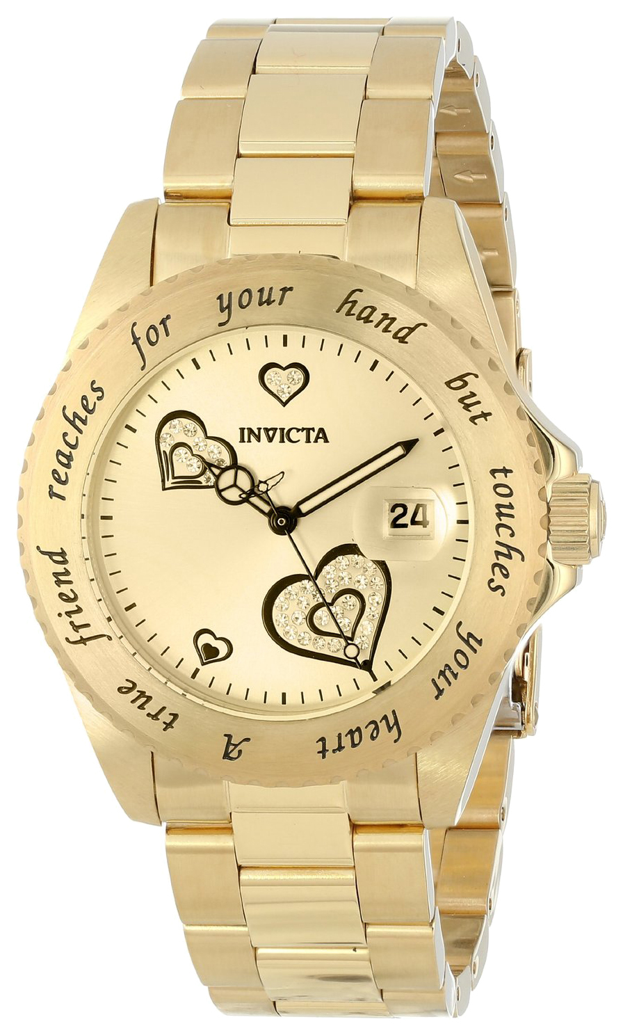 Invicta Damklocka 14733 Angel Guld/Gulguldtonat st&aring;l &Oslash;40 mm