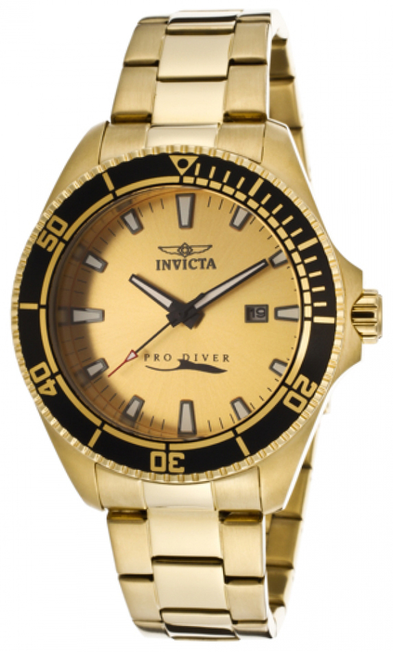 Invicta Pro Diver Herrklocka 15186 Champagnefärgad/Gulguldtonat stål - Invicta