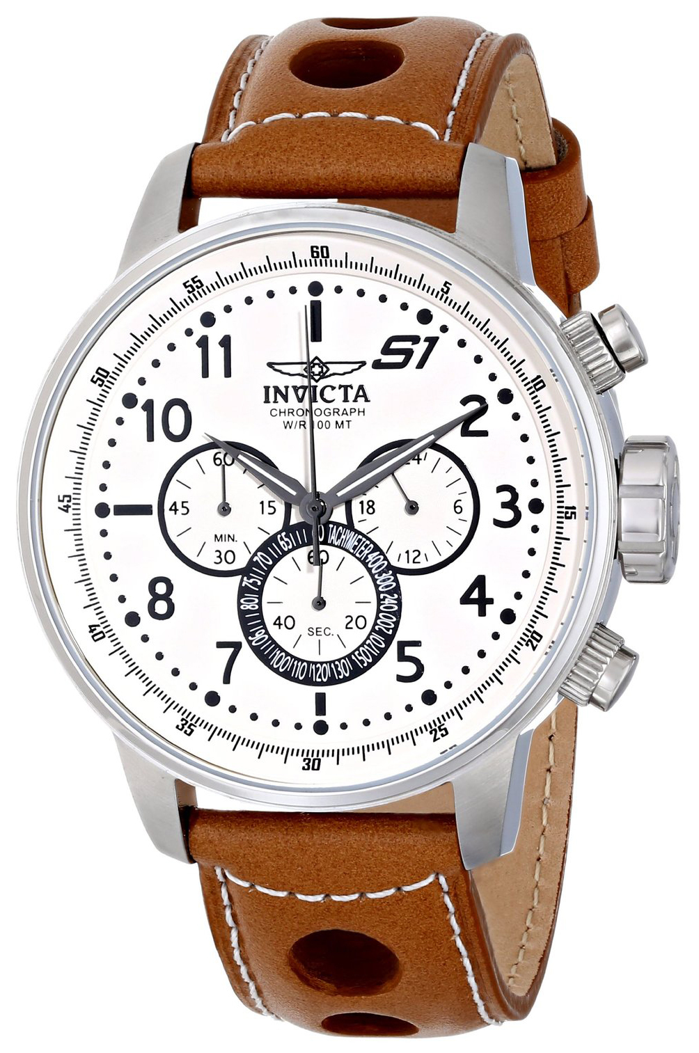 Invicta Herrklocka 16009 S1 Vit/Läder Ø48 mm - Invicta