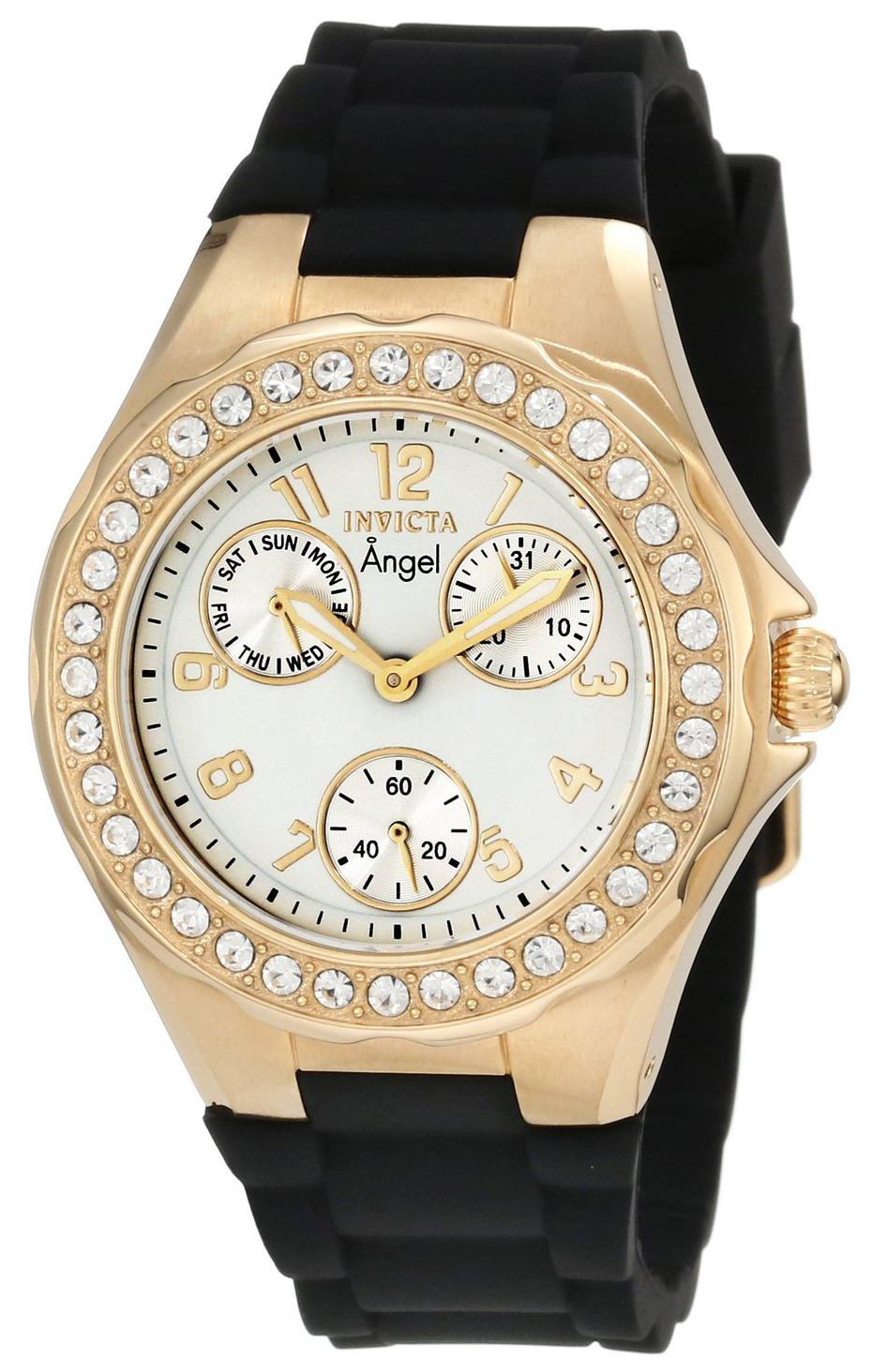 Invicta Damklocka 1643 Angel Vit/Gummi &Oslash;38 mm