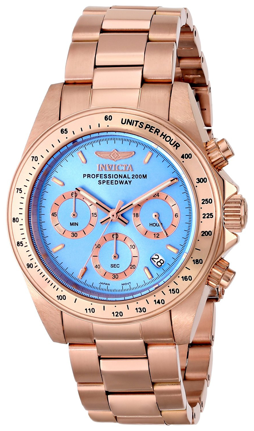 Invicta Damklocka 16658 Speedway Blå/Roséguldstonat stål Ø40 mm - Invicta