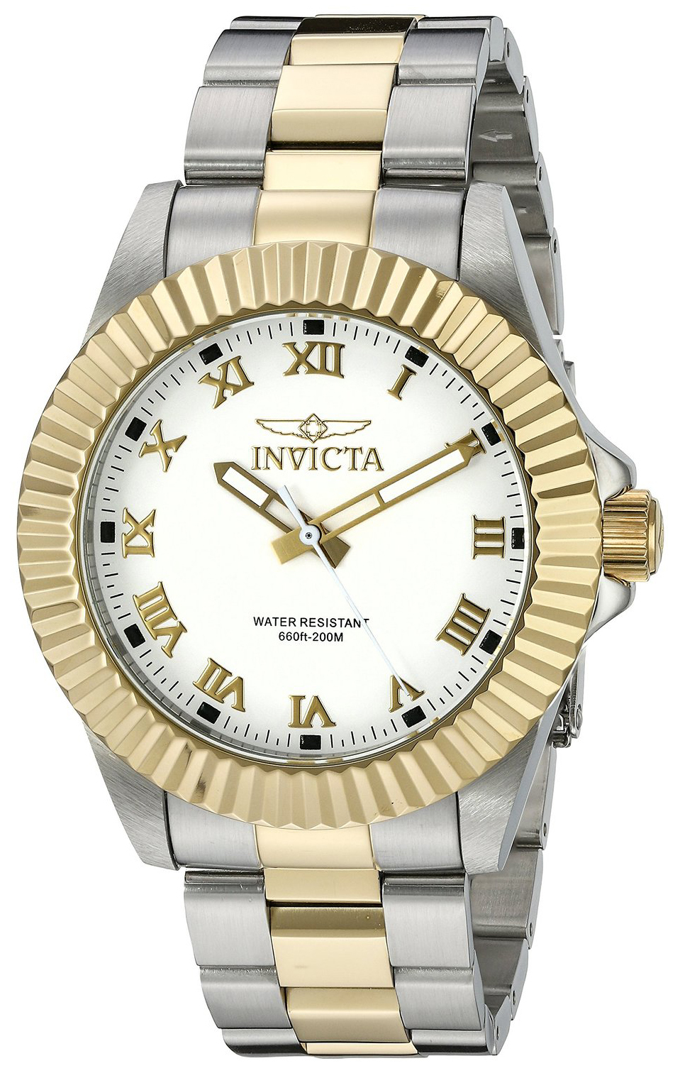 Invicta Herrklocka 16740 Pro Diver Vit/Gulguldtonat stål Ø44 mm - Invicta