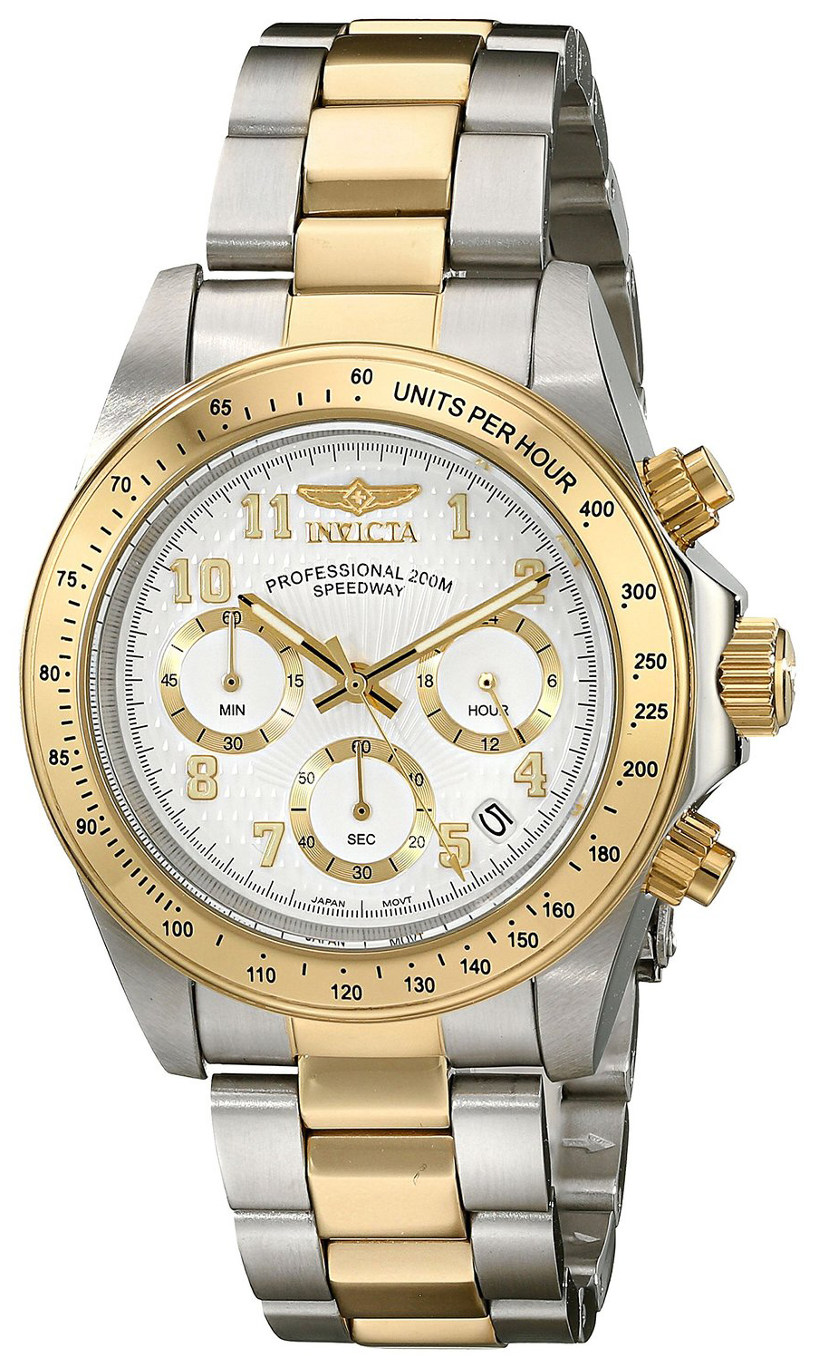 Invicta Herrklocka 17026 Speedway Vit/Gulguldtonat stål Ø40 mm - Invicta