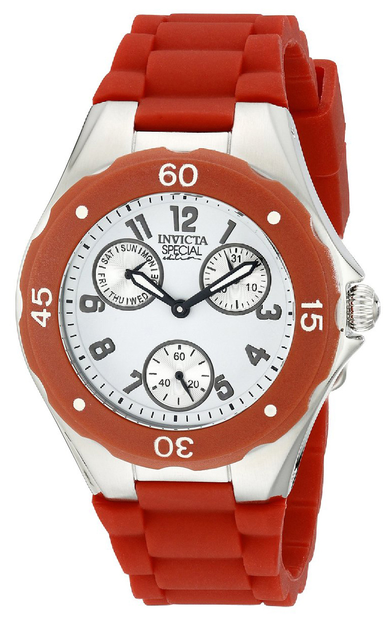 Invicta Damklocka 18789 Angel Vit/Gummi Ø38 mm