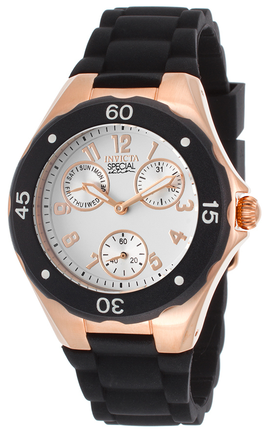 Invicta Damklocka 18799 Angel Vit/Gummi Ø38 mm - Invicta