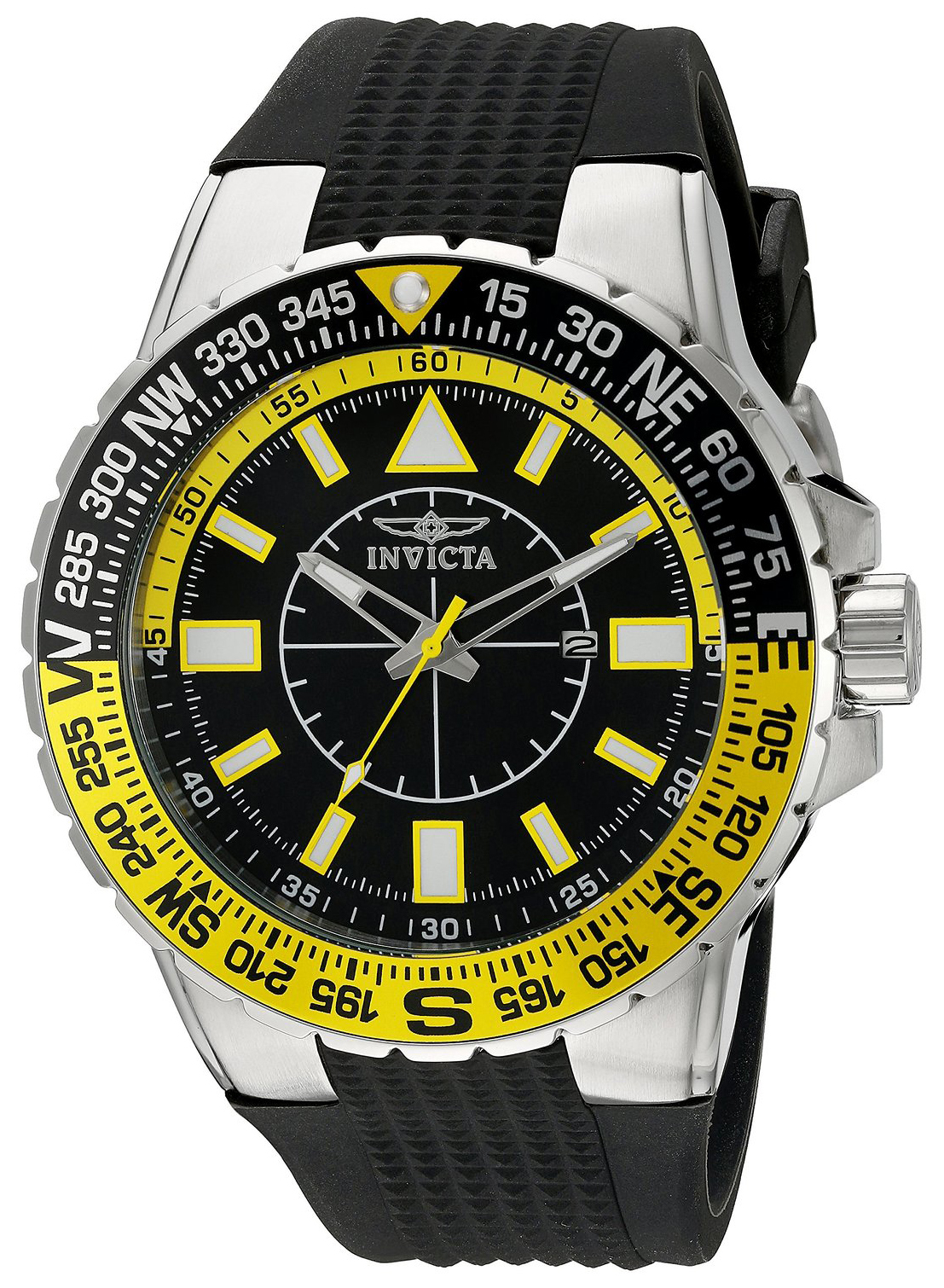 Invicta Herrklocka 19267 Aviator Svart/Gummi Ø52 mm - Invicta