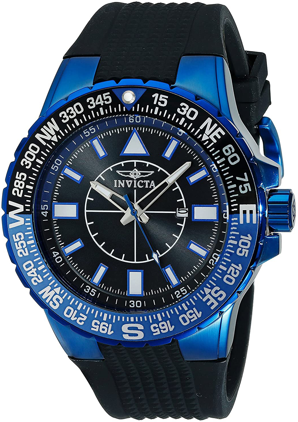 Invicta Herrklocka 19269 Aviator Svart/Gummi Ø52 mm - Invicta