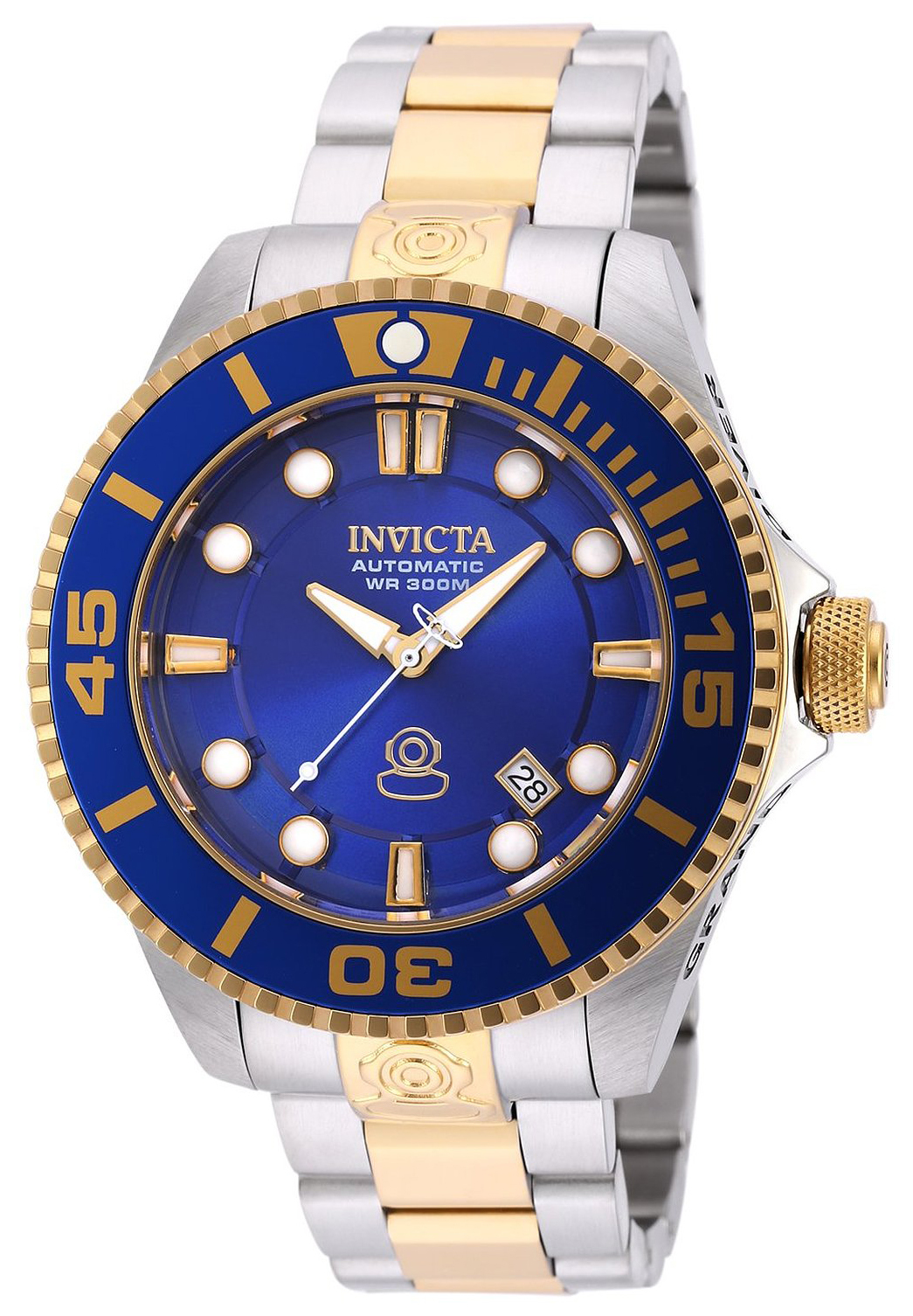 Invicta Pro Diver Herrklocka 19804 Blå/Gulguldtonat stål Ø47 mm - Invicta