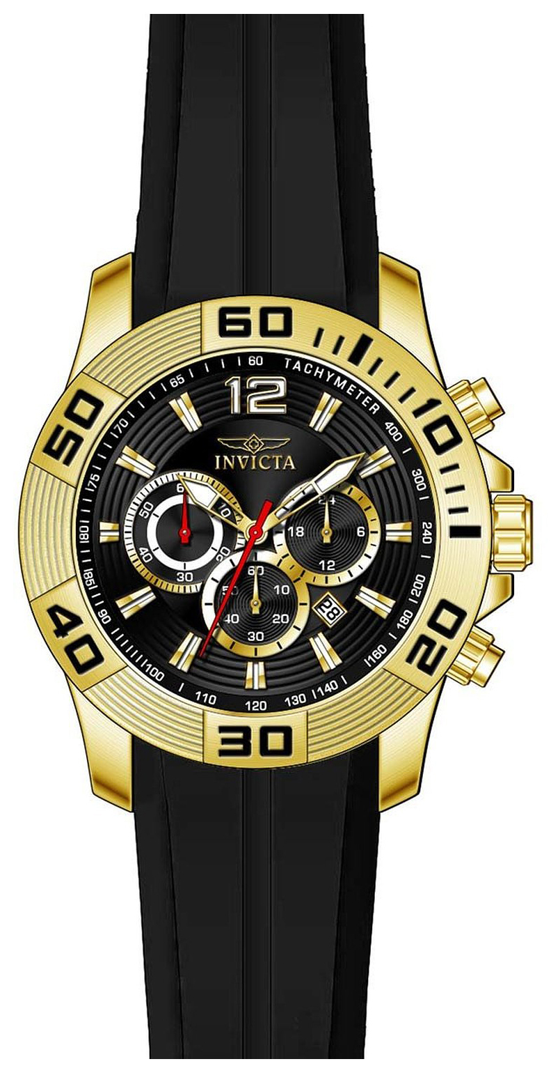 Invicta Pro Diver Herrklocka 20300 Svart/Gummi Ø48 mm - Invicta