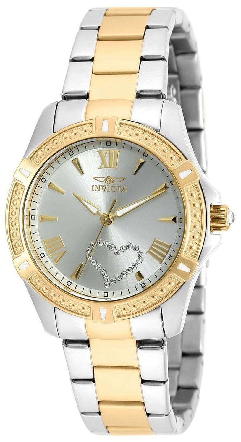 Invicta Damklocka 20323 Angel Silverf&auml;rgad/Gulguldtonat st&aring;l &Oslash;34 mm