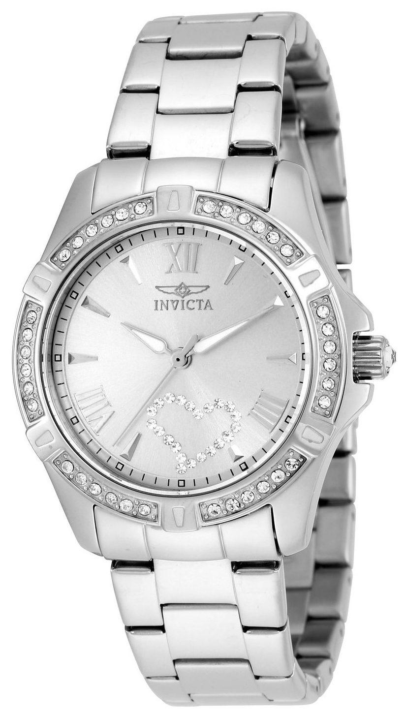 Invicta Damklocka 21383 Angel Silverf&auml;rgad/St&aring;l &Oslash;34 mm