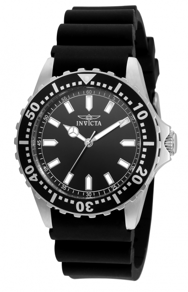 Invicta Pro Diver Herrklocka 21562 Svart/Gummi Ø44 mm - Invicta