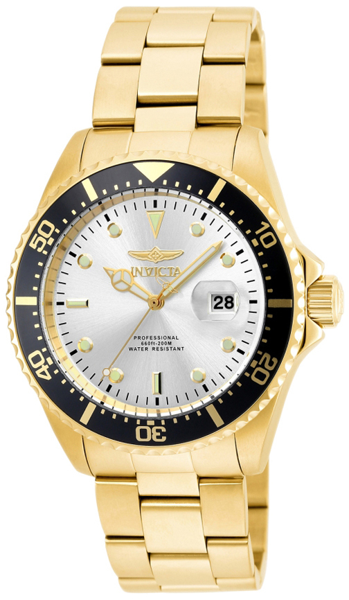 Invicta Pro Diver Herrklocka 22064 Silverfärgad/Gulguldtonat stål Ø43 mm - Invicta