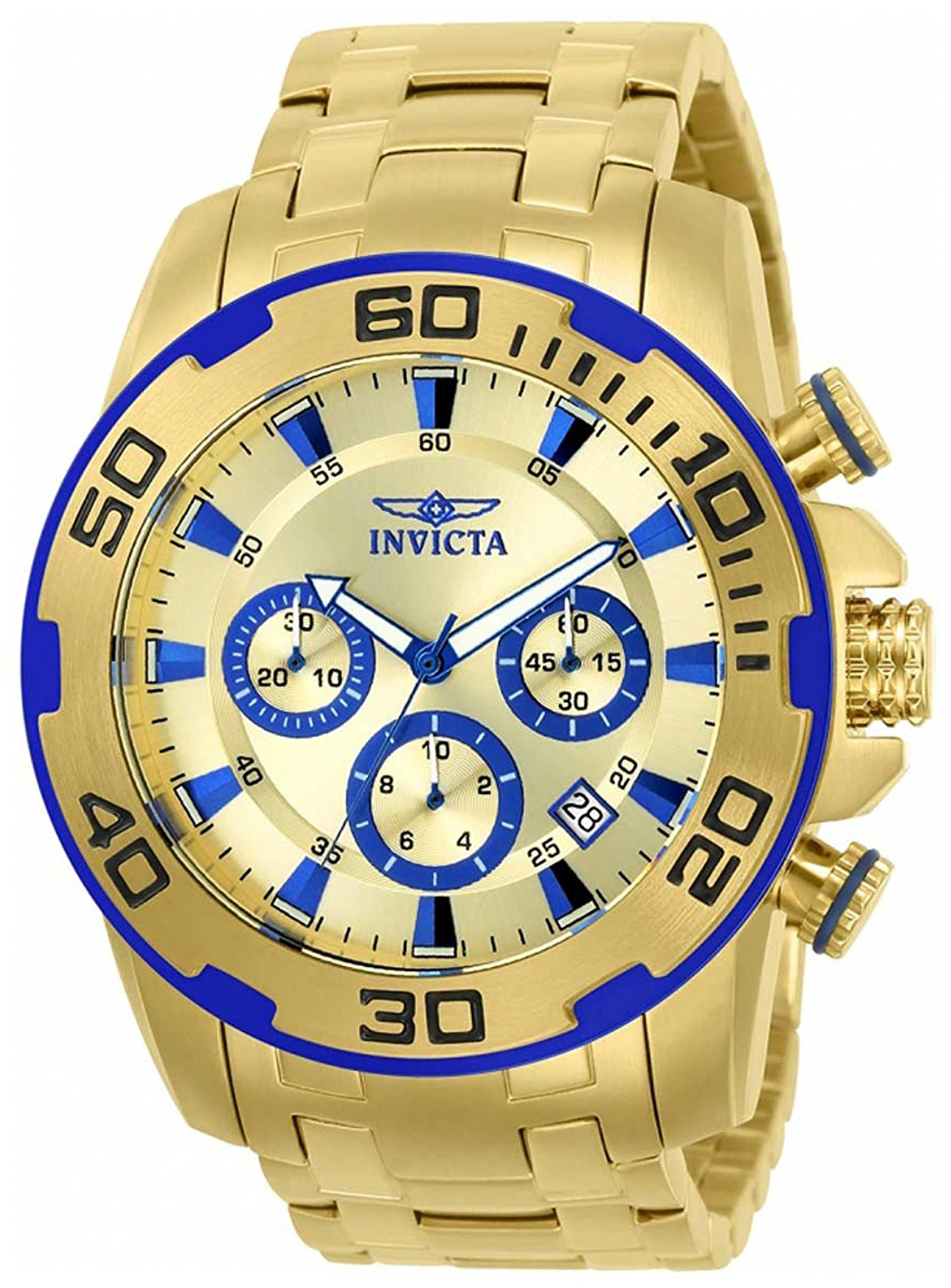 Invicta Herrklocka 22320 Pro Diver Guld/Gulguldtonat stål Ø50 mm - Invicta