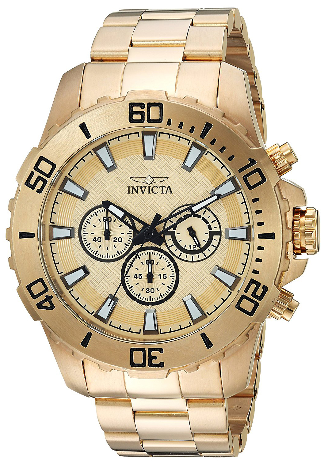 Invicta Pro Diver Herrklocka 22547 Gulguldstonad/Gulguldtonat stål Ø50 mm - Invicta