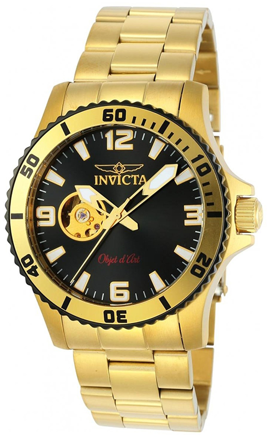 Invicta 99999 Herrklocka 22625 Svart/Gulguldtonat stål Ø43 mm - Invicta