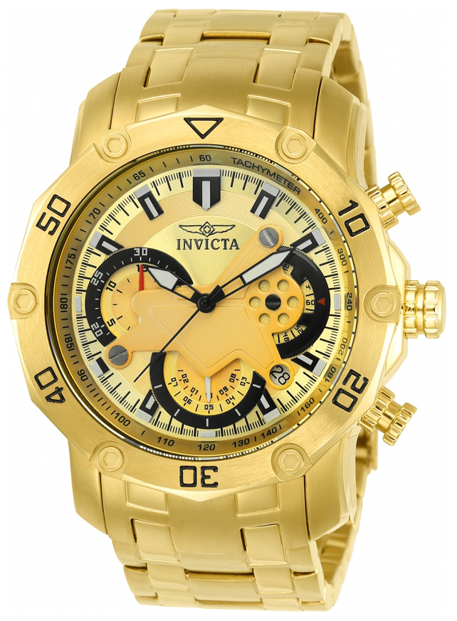 Invicta Herrklocka 22761 Pro Diver Guld/Gulguldtonat stål Ø50 mm