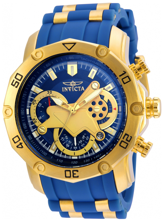 Invicta Herrklocka 22798 Pro Diver Blå/Gulguldtonat stål Ø50 mm - Invicta