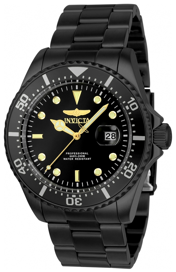 Invicta Pro Diver Herrklocka 23402 Svart/Stål Ø43 mm - Invicta