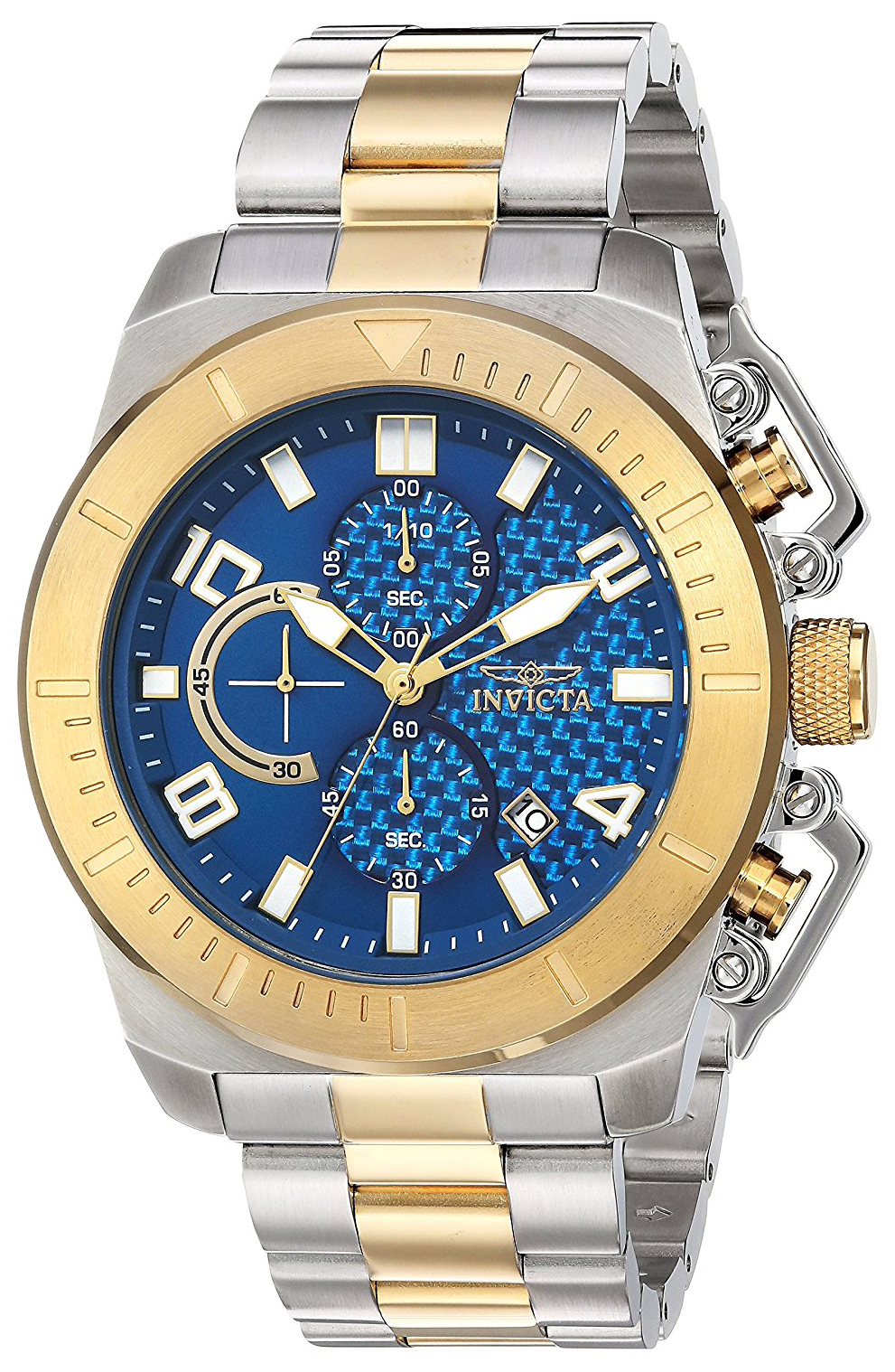 Invicta Pro Diver Herrklocka 23407 Blå/Gulguldtonat stål Ø48 mm - Invicta