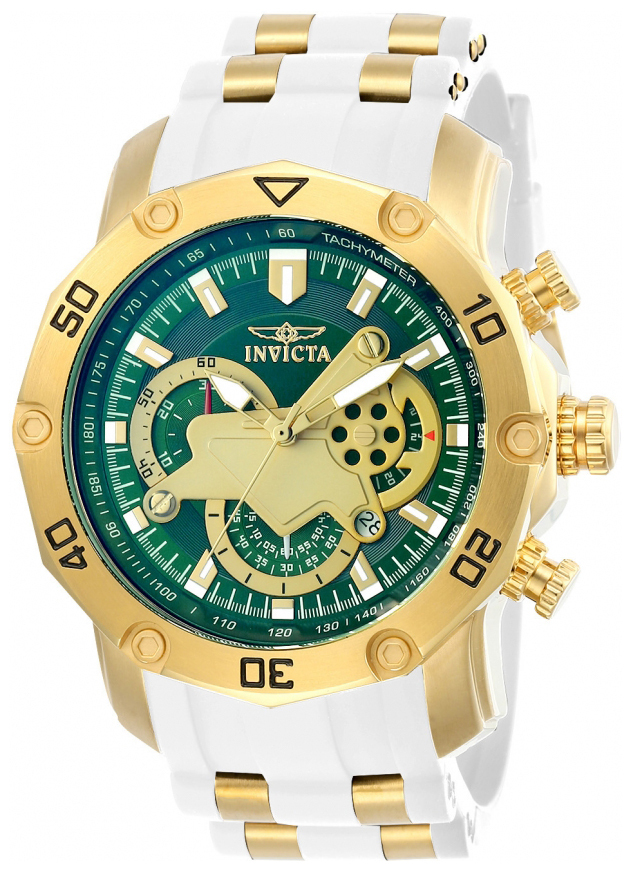 Invicta Herrklocka 23422 Pro Diver Grön/Gulguldtonat stål Ø55 mm - Invicta