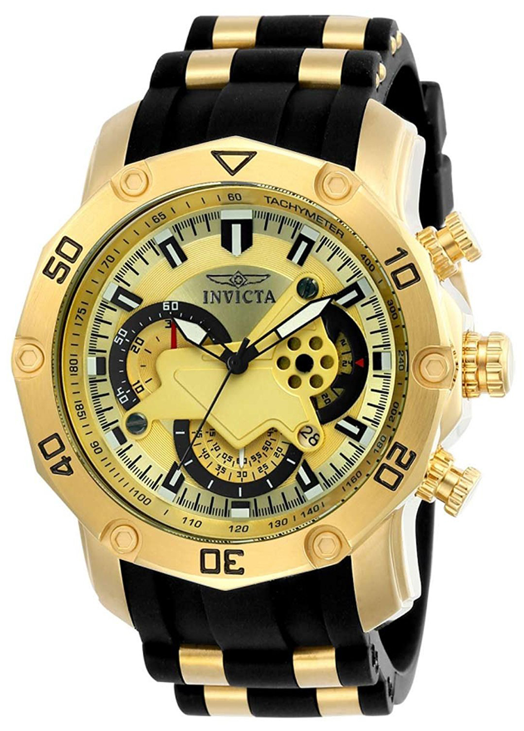 Invicta Herrklocka 23427 Pro Diver Guld/Gulguldtonat stål Ø50 mm - Invicta