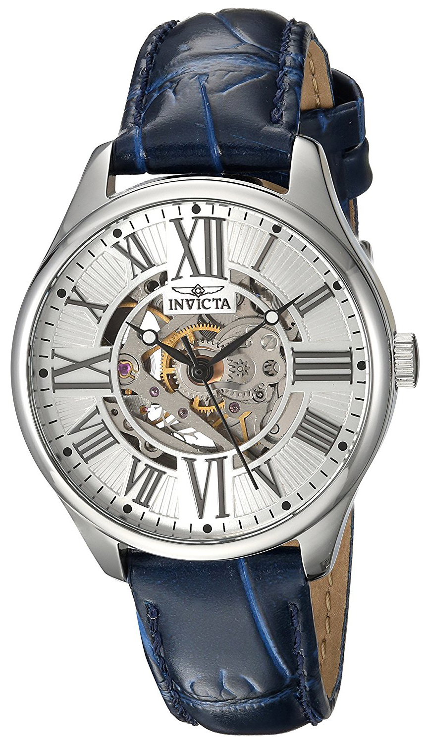 Invicta Damklocka 23658 Vintage Silverfärgad/Läder Ø34 mm - Invicta