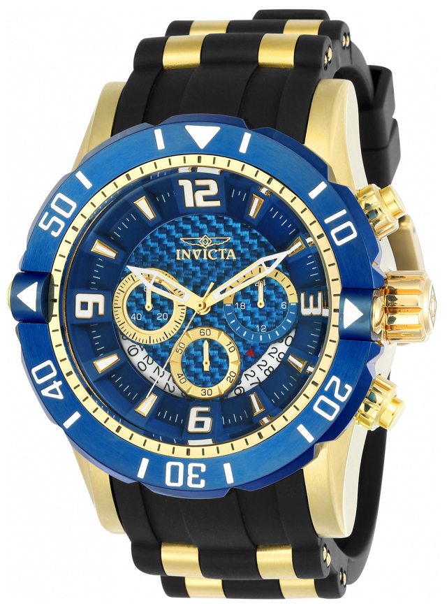 Invicta Pro Diver Herrklocka 23704 Blå/Gulguldtonat stål Ø50 mm - Invicta