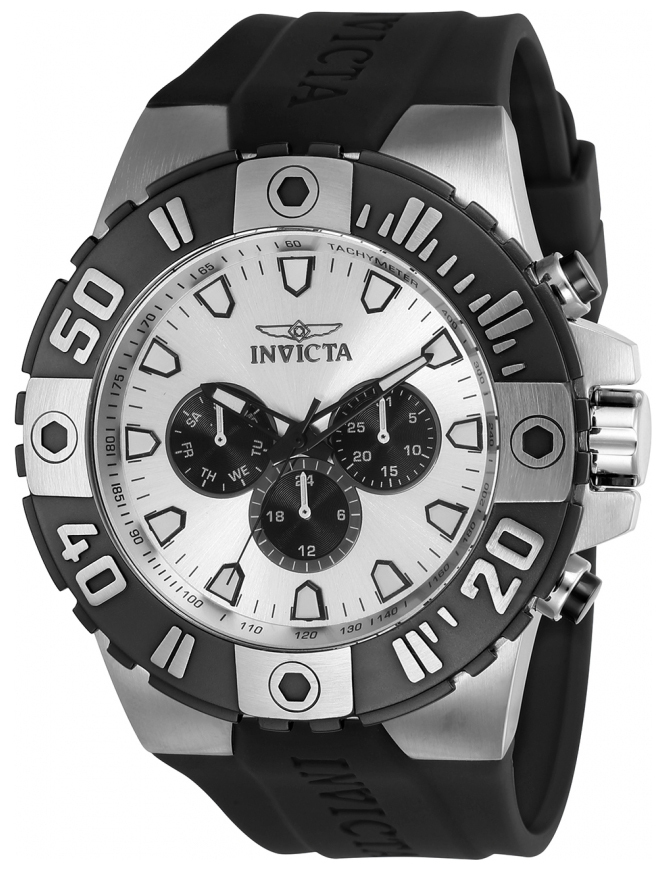 Invicta Pro Diver Herrklocka 23969 Silverfärgad/Gummi Ø51 mm - Invicta