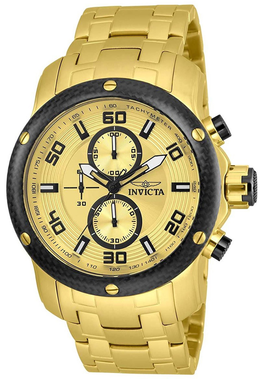 Invicta Pro Diver Herrklocka 24155 Gulguldstonad/Gulguldtonat stål Ø48 mm - Invicta