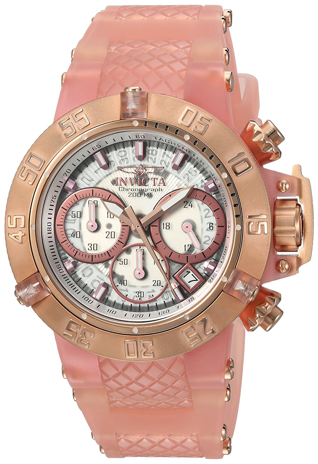 Invicta Damklocka 24383 Subaqua Grå/Roséguldstonat stål Ø42 mm