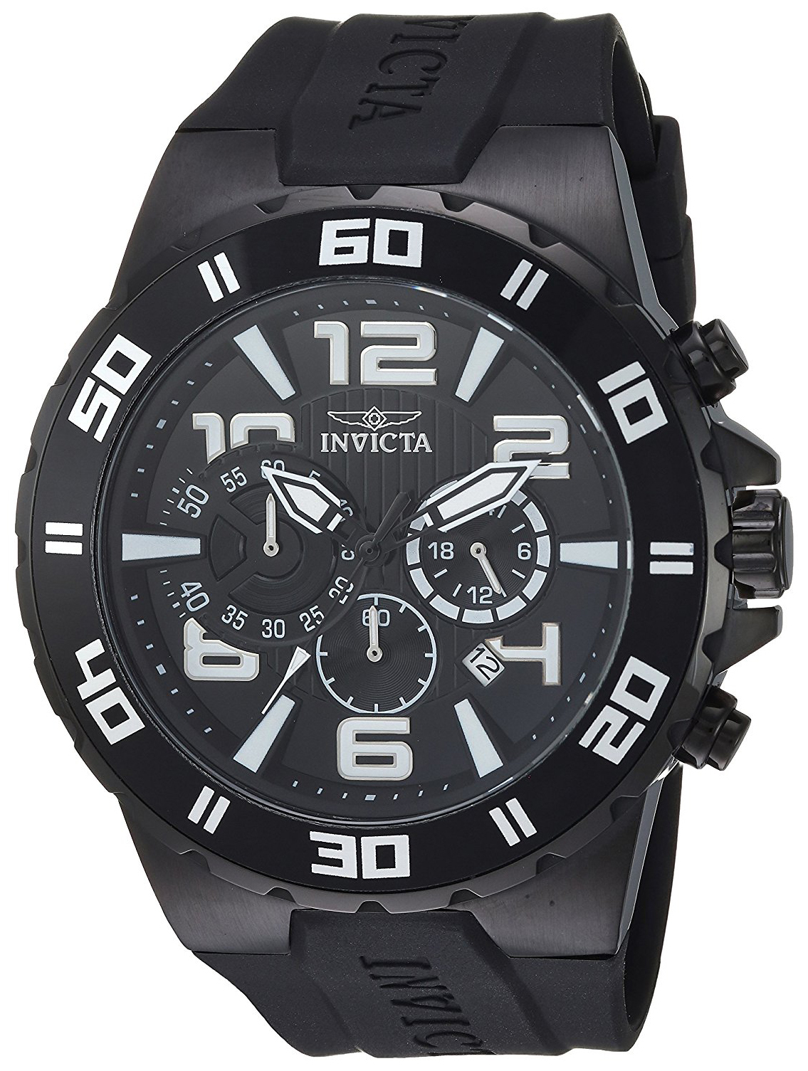 Invicta Pro Diver Herrklocka 24673 Svart/Gummi Ø52 mm - Invicta