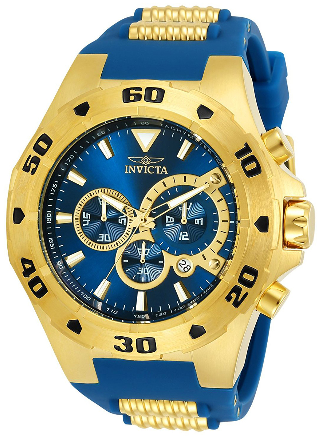 Invicta Pro Diver Herrklocka 24681 Blå/Gulguldtonat stål Ø52 mm - Invicta