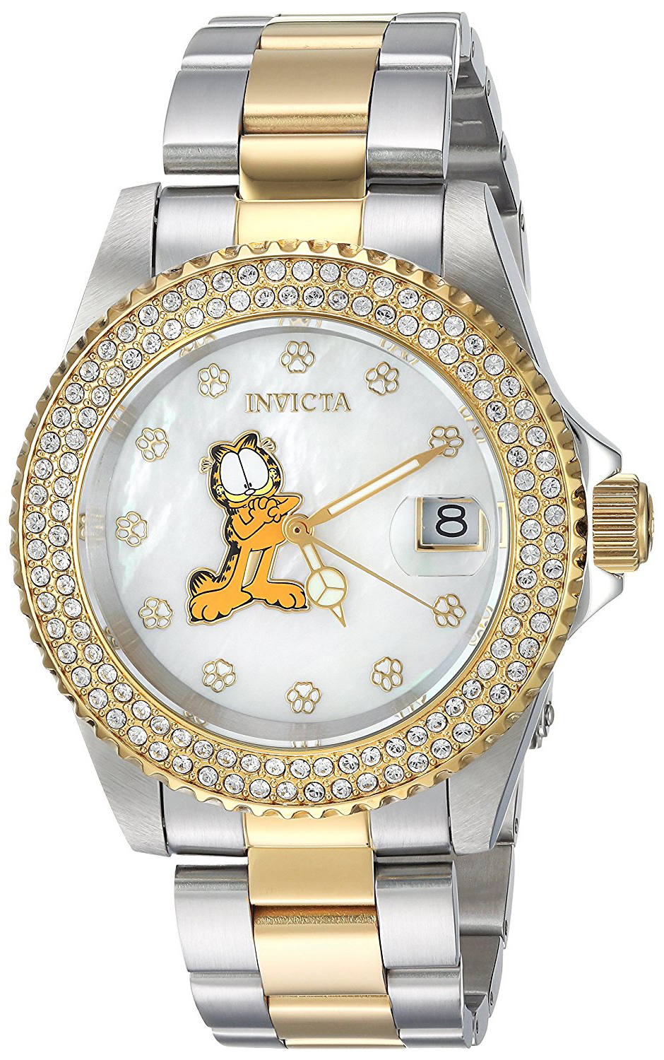 Invicta 99999 Damklocka 24869 Vit/Gulguldtonat stål Ø40 mm - Invicta