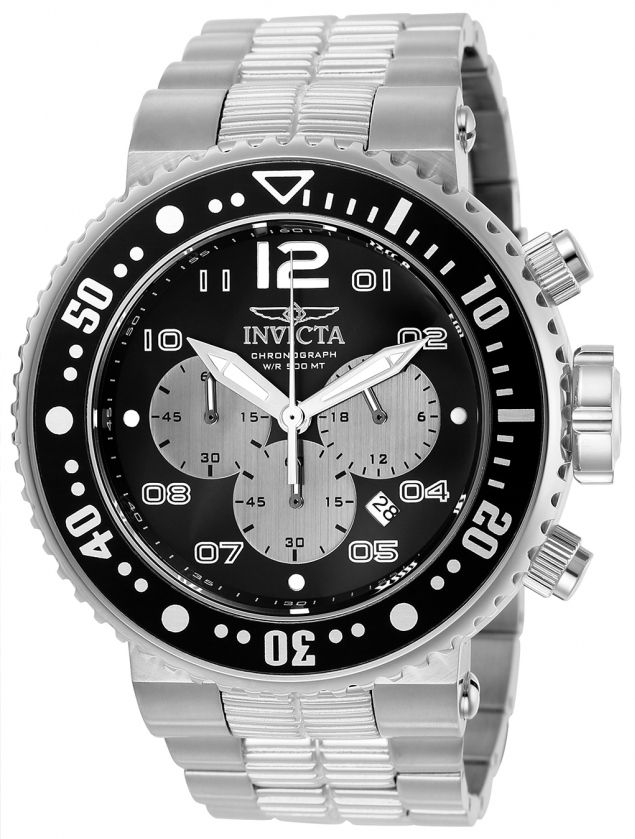 Invicta Pro Diver Herrklocka 25073 Svart/Stål Ø52 mm - Invicta