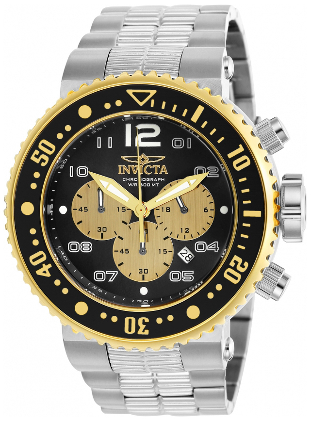 Invicta Pro Diver Herrklocka 25075 Svart/Stål Ø52 mm - Invicta