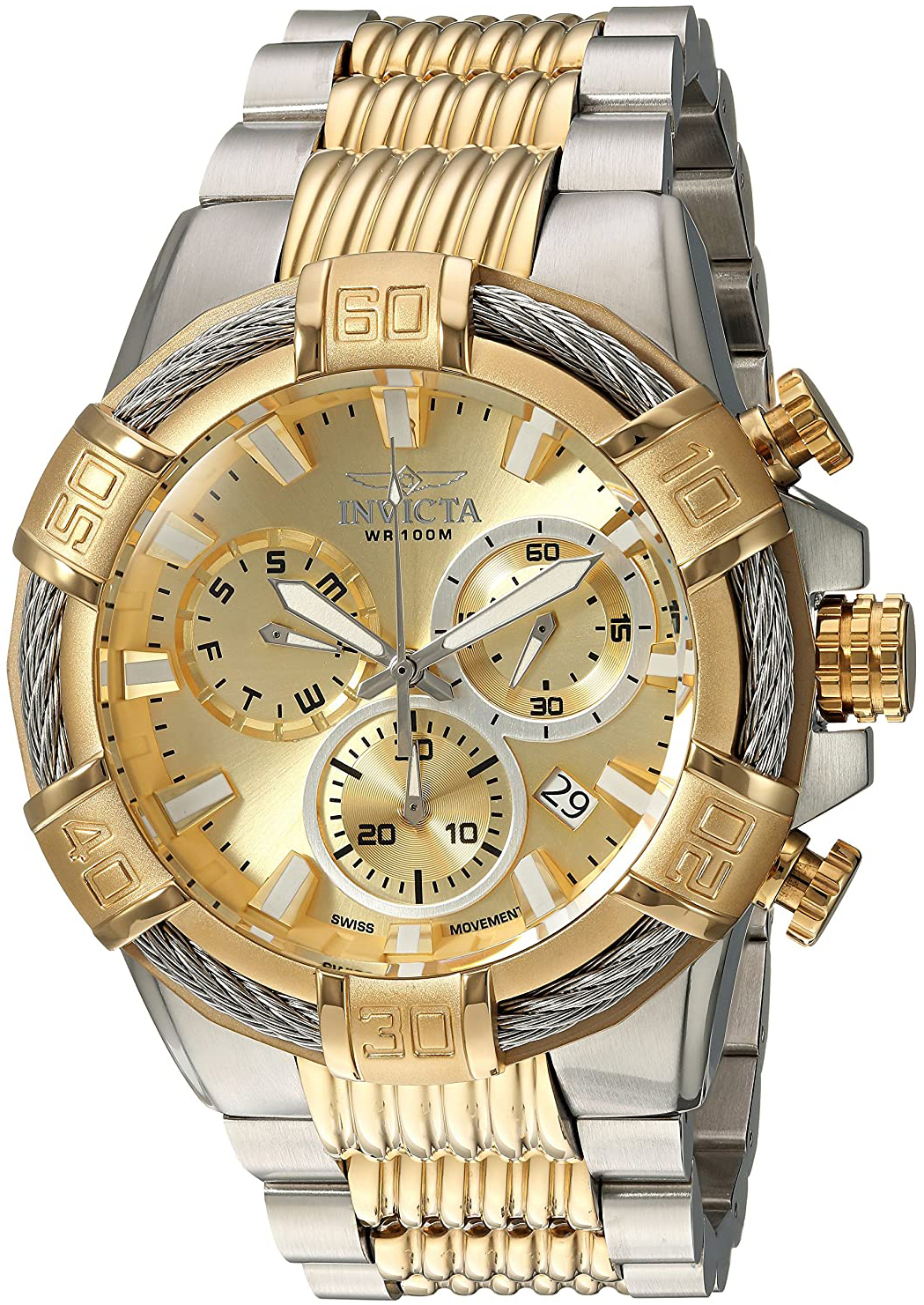 Invicta Herrklocka 25864 Bolt Guld/Gulguldtonat stål Ø51 mm